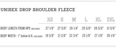 size-chart_unisexfleece-sweatshirts_bella